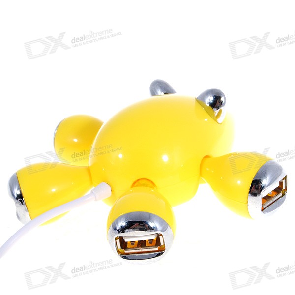 Mice Style 4-Port USB 2.0 Hub (with LED Eyes)